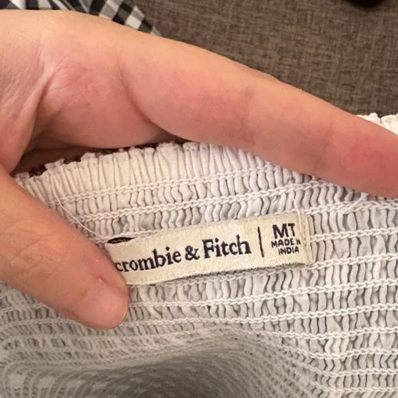 Abercrombie Black+White Gingham Midi Dress Size M Tall (MT). Hits ankles on 5’6 - Picture 2 of 8